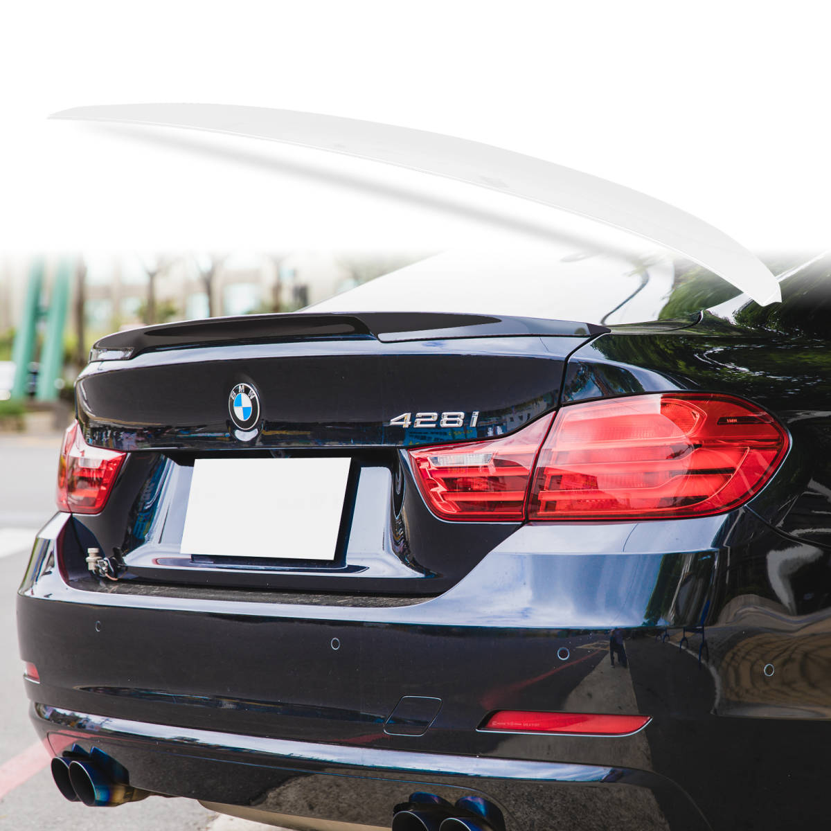 純正色塗装 ABS製 トランクスポイラー BMW用 4シリーズ F36用 Pタイプ ポン付け カラーコード:300 QTS-44790拍卖