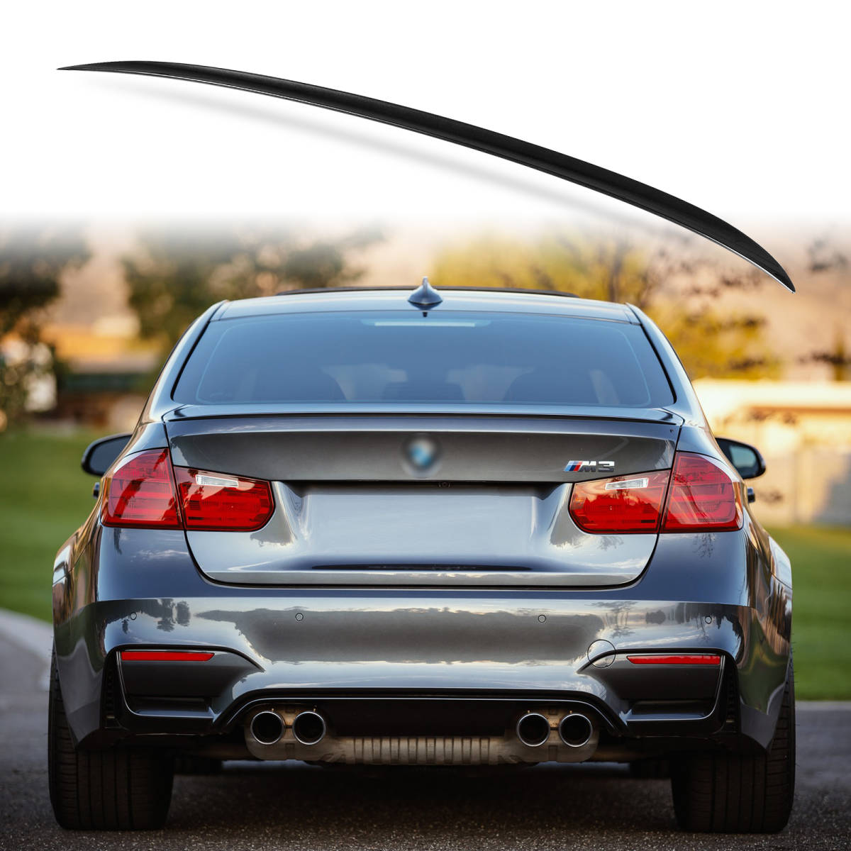 純正色塗装 ABS製 トランクスポイラー BMW用 3シリーズ F30用 F80 M3タイプ ポン付け カラーコード:475 QTS-47587拍卖