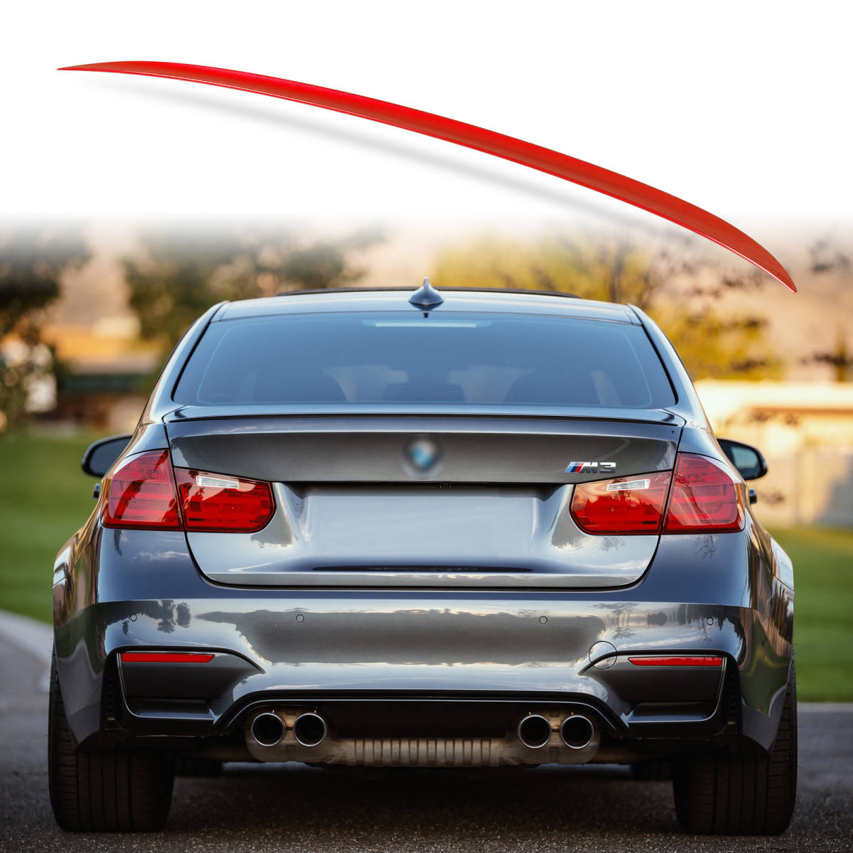 純正色塗装 ABS製 トランクスポイラー BMW用 3シリーズ F30用 F80 M3タイプ ポン付け カラーコード:A75 QTS-47587拍卖