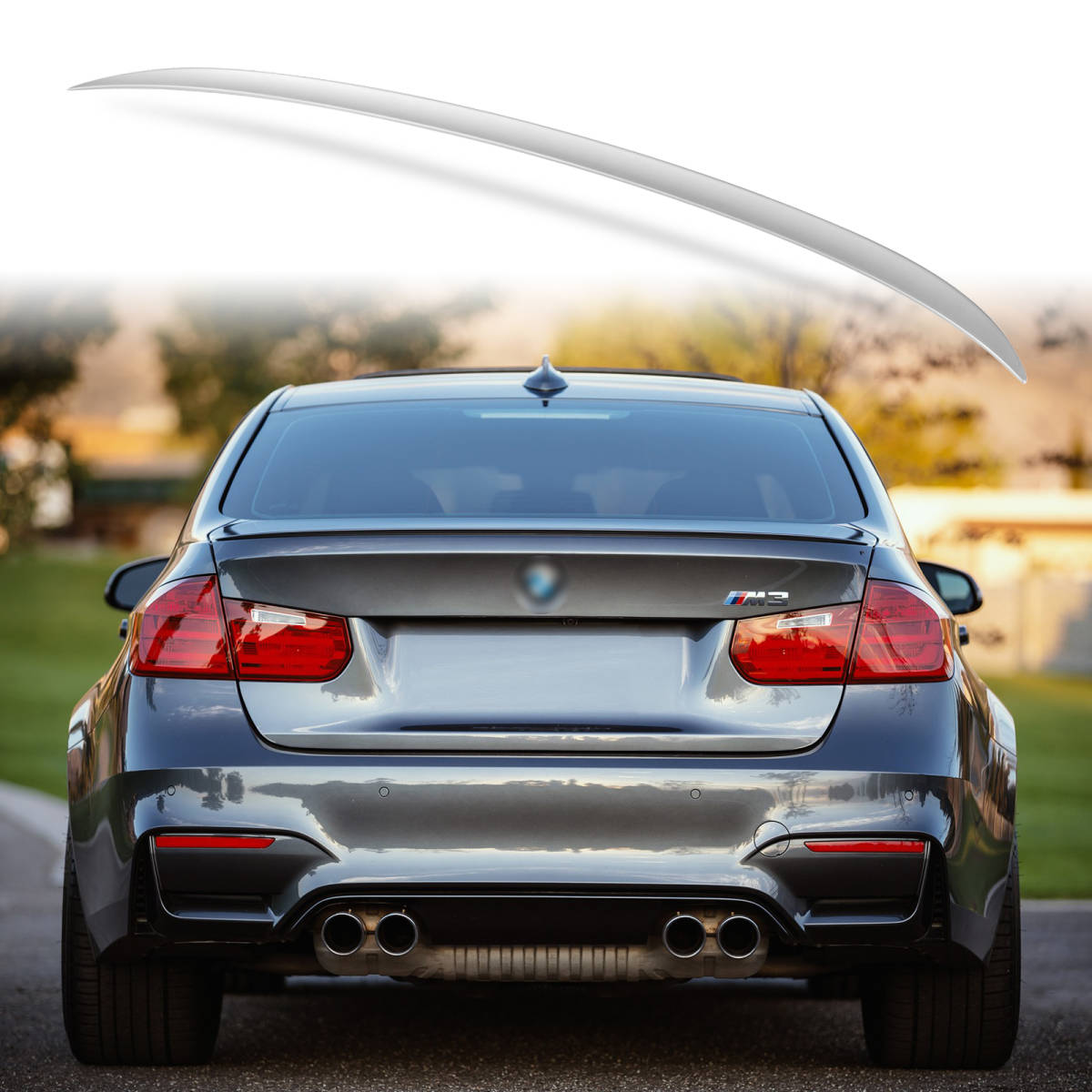 純正色塗装 ABS製 トランクスポイラー BMW用 3シリーズ F30用 F80 M3タイプ ポン付け カラーコード:A83 QTS-47587拍卖