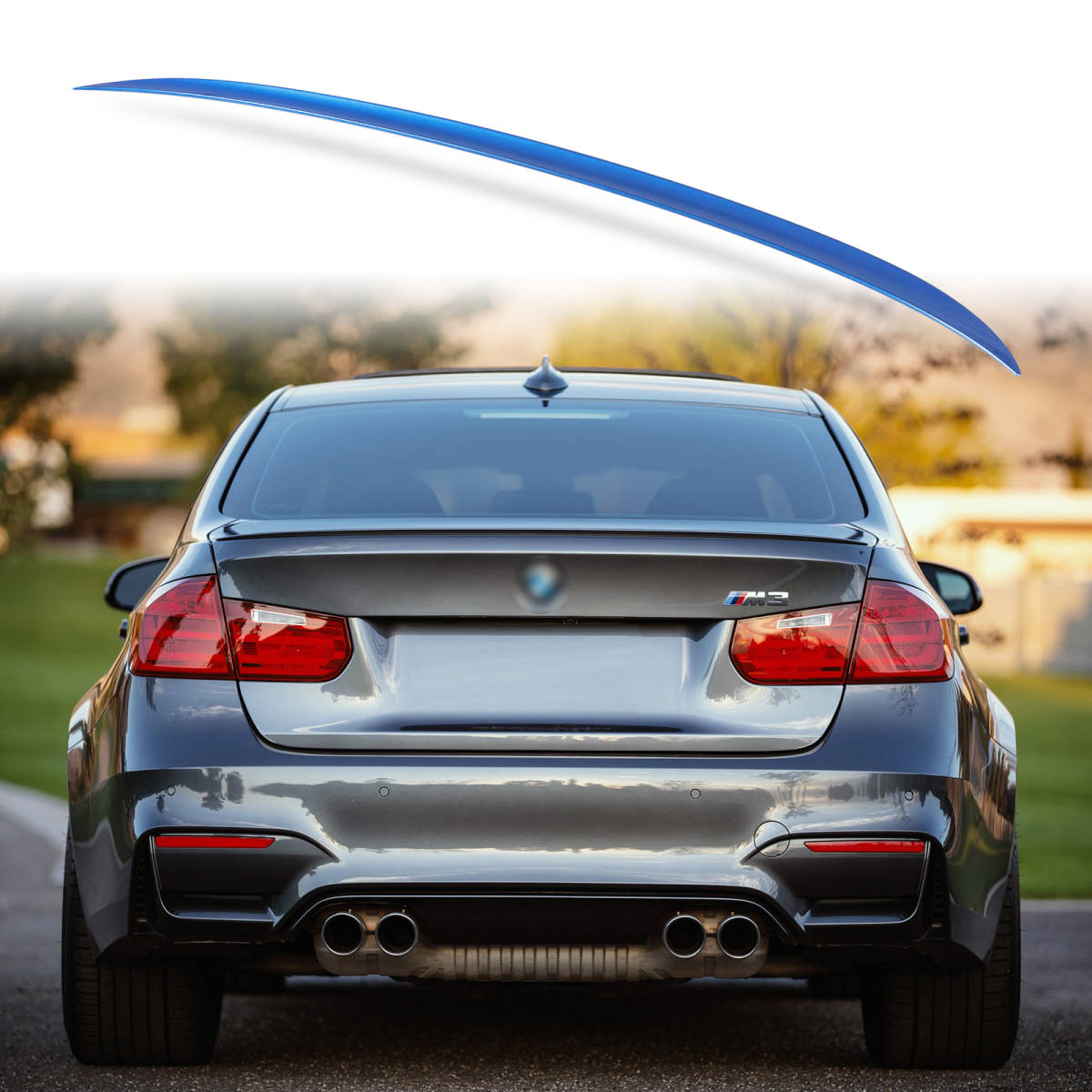 純正色塗装 ABS製 トランクスポイラー BMW用 3シリーズ F30用 F80 M3タイプ ポン付け カラーコード:B45 QTS-47587拍卖