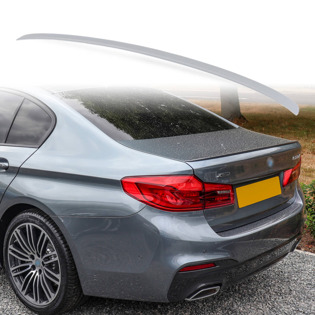 純正色塗装 ABS製 トランクスポイラー BMW用 5シリーズ G30 モデル用 M5タイプ ポン付け カラーコード:A83 QTS-48248拍卖