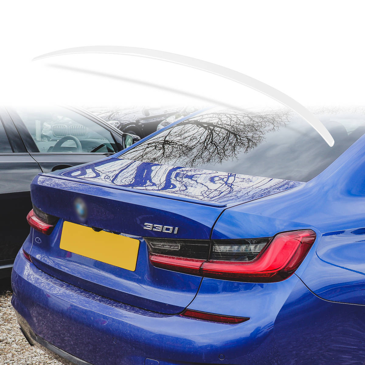 純正色塗装 ABS製 トランクスポイラー BMW用 3シリーズ G20用 セダン M3タイプ ポン付け カラーコード:300 QTS-50076拍卖