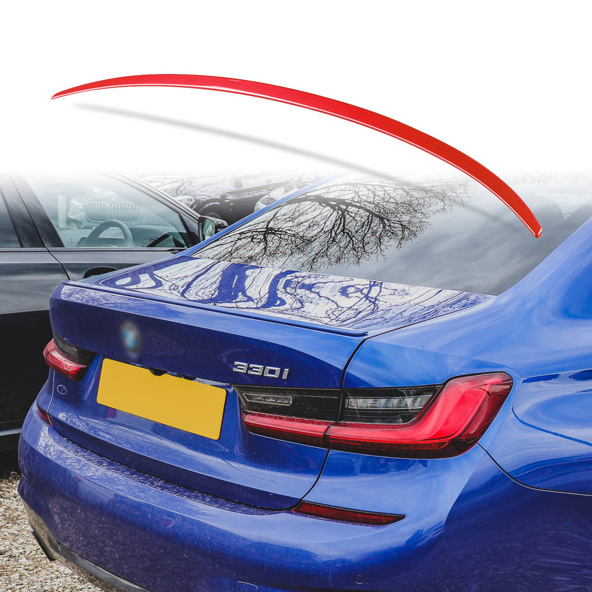 純正色塗装 ABS製 トランクスポイラー BMW用 3シリーズ G20用 セダン M3タイプ ポン付け カラーコード:A75 QTS-50076拍卖