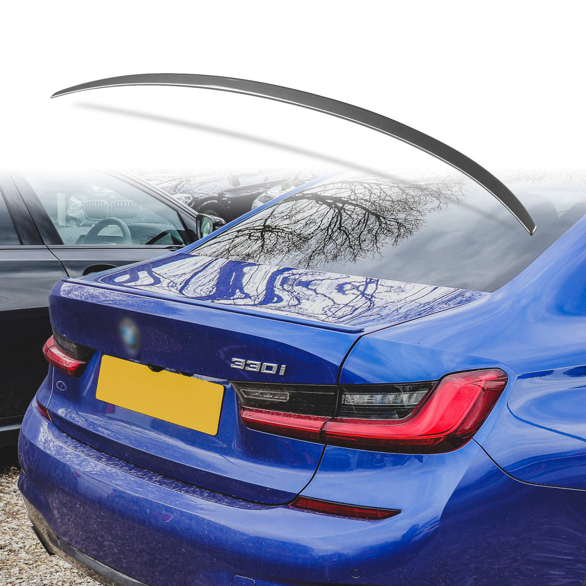 純正色塗装 ABS製 トランクスポイラー BMW用 3シリーズ G20用 セダン M3タイプ ポン付け カラーコード:B39 QTS-50076拍卖