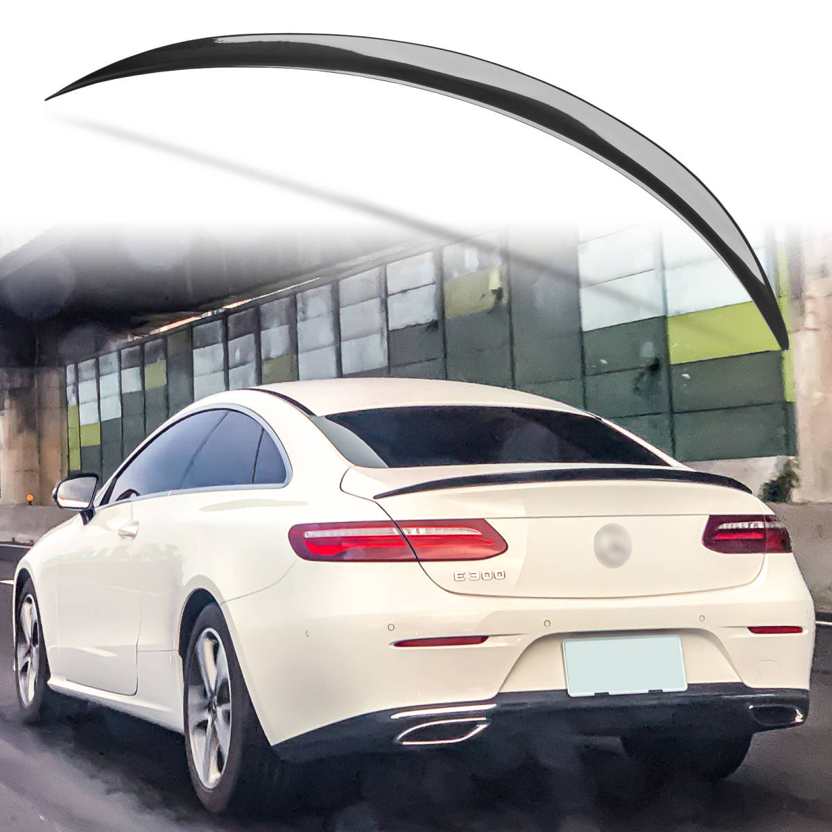 純正色塗装 ABS製 トランクスポイラー メルセデスベンツ用 Eクラス C238 クーペ用 Aタイプ ポン付け カラーコード:197 QTS-50134拍卖