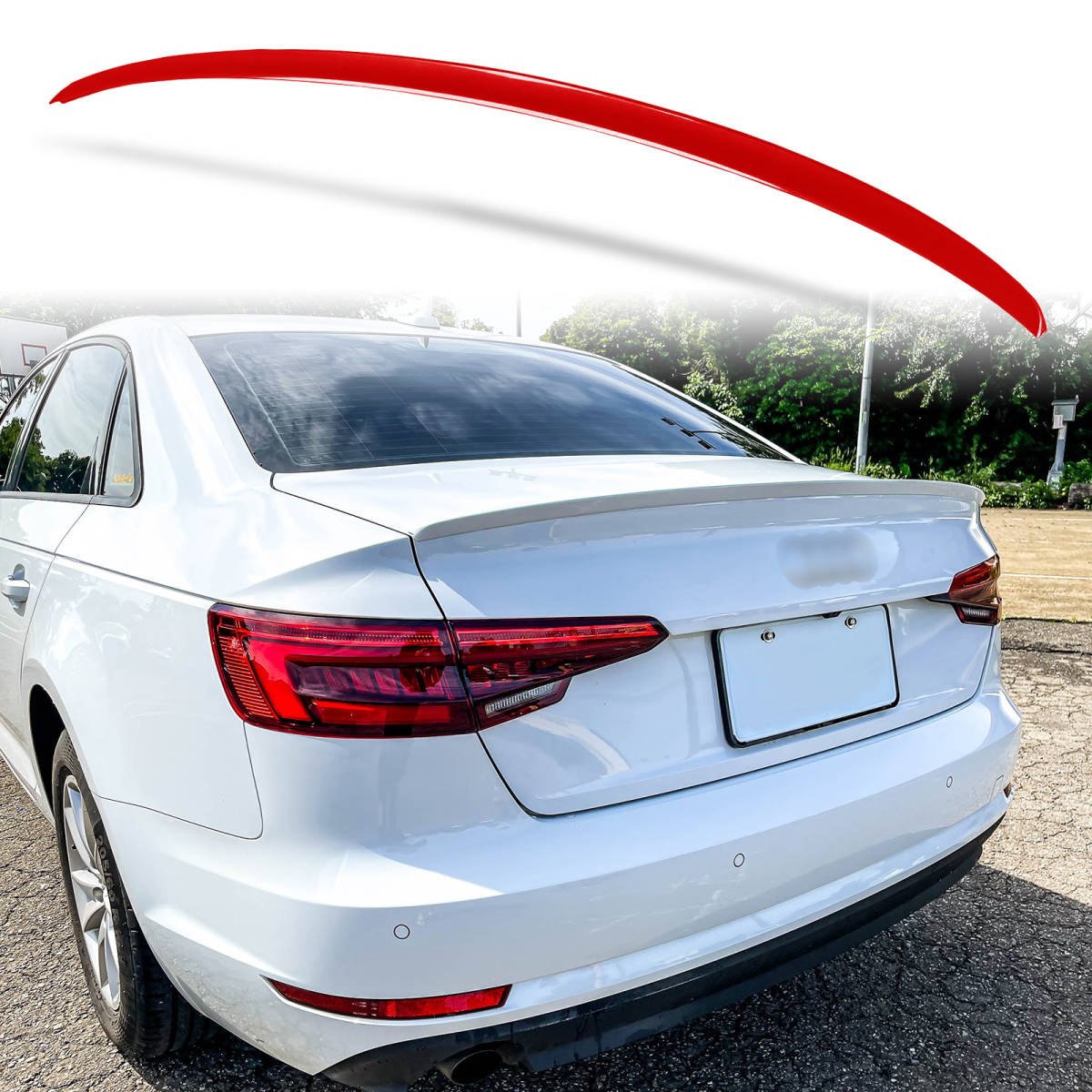 純正色塗装 ABS製 トランクスポイラー アウディ用 A4 B9 セダン用 ポン付け カラーコード:LY3H QTS-50422拍卖