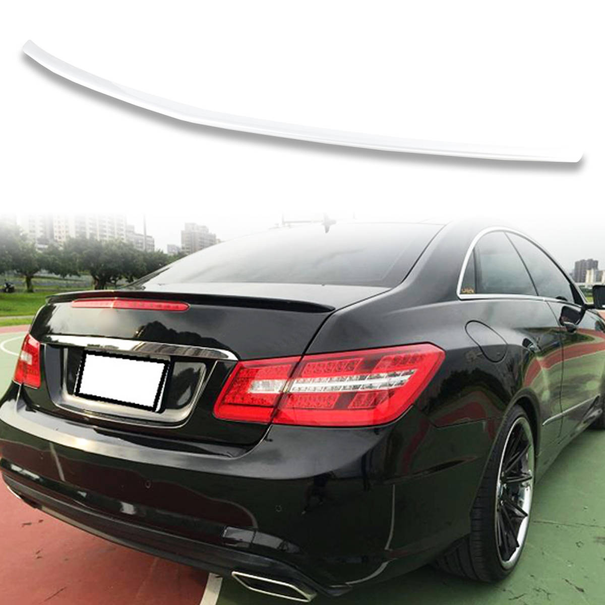 純正色塗装 ABS製 トランクスポイラー メルセデスベンツ用 Eクラス C207 クーペ用 Aタイプ ポン付け カラーコード:650 QTS-27178拍卖