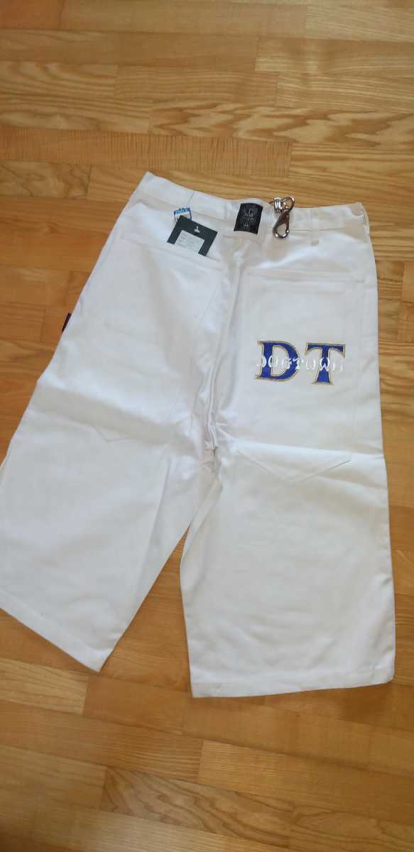 SALE! 送料込 1990年代品★DOG-TOWN ドックタウン DTB-2128 ツイルショーツ ワイドパンツ アメリカ スケーター ナスカン付き ホワイト L拍卖