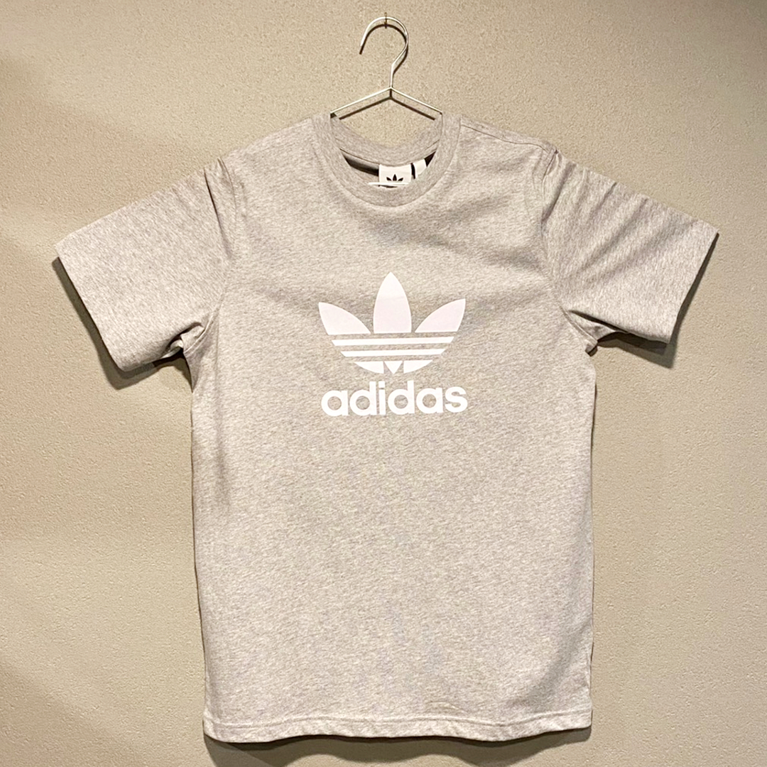 【並行輸入品】adidas ショートスリーブTシャツ サイズL TREFOIL T-SHIRT トレフォイル GREY/WHITE 灰色 白 半袖 アディダスオリジナルス拍卖