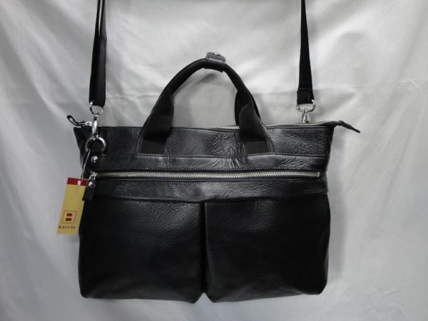 ★送料割引!ショルダーバッグ ビジネスバッグ クラッチバッグ 2WAY 牛革 黒 BAUCIS★未使用格安!拍卖