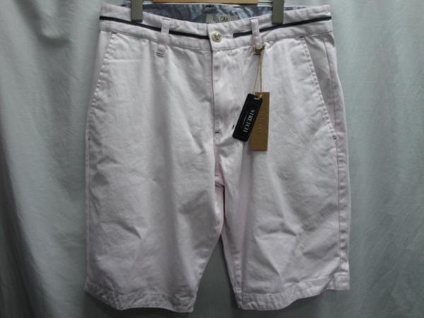 ★送料割引!ショートパンツ ゴルフパンツ ストレッチ ツイル綿布 Lサイズ W実寸約86cm ピンク OIL CAKE★未使用格安!拍卖