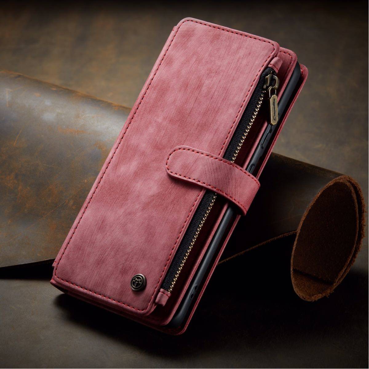 Galaxy S21+ ケース Galaxy s21+ ギャラクシー S21 プラス レザーケース galaxy s21+ カバー SCG10 カード収納 手帳型 お財布付き レッド拍卖