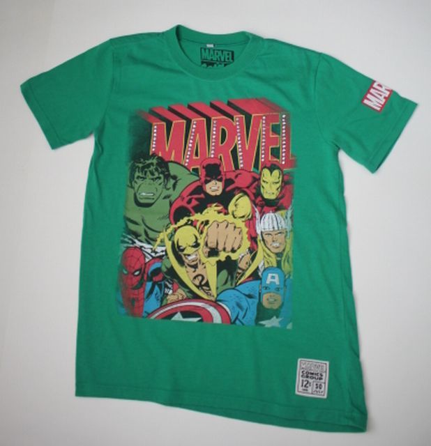 【MARVEL】マーベル アベンジャーズ Tシャツ 半袖カットソー 160 キッズ KIDS 子供服 グリーン 緑 USED拍卖
