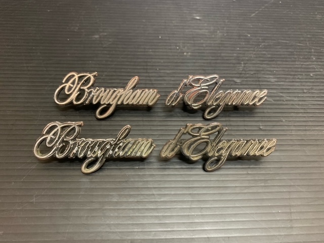 キャデラック ブロアムクーペ ルーフピラー クォーター エンブレム ペア拍卖