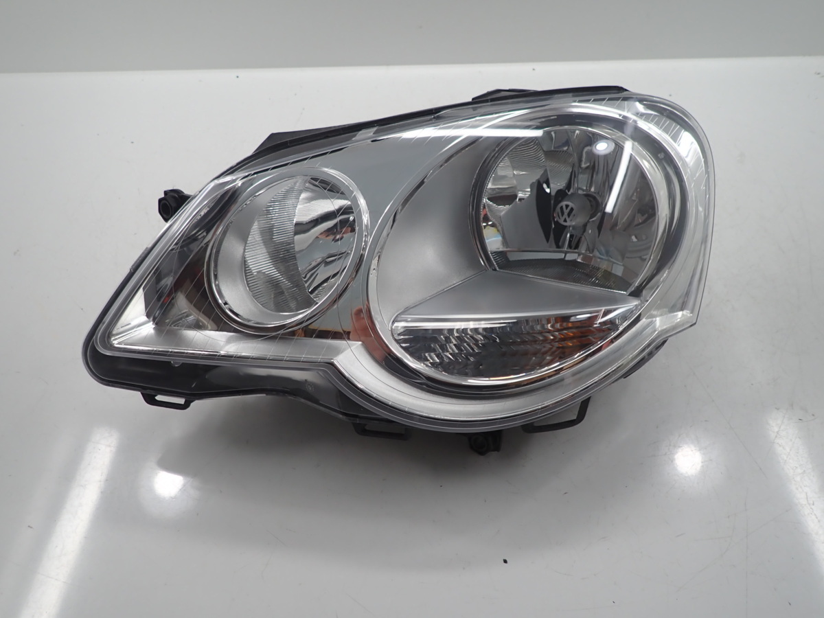 193823-B403 再生 美品 フォルクスワーゲン ポロ 9N 後期 ヘッドライト 左 左側 助手席 ハロゲン 6QN 941 007 1EL247019-03拍卖