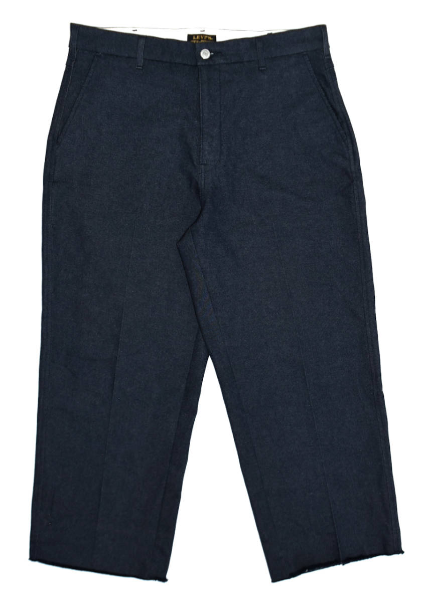 LEVI'S STA-PREST リーバイス スタプレ W32 ワイドパンツ ダークインディゴ カットオフ拍卖