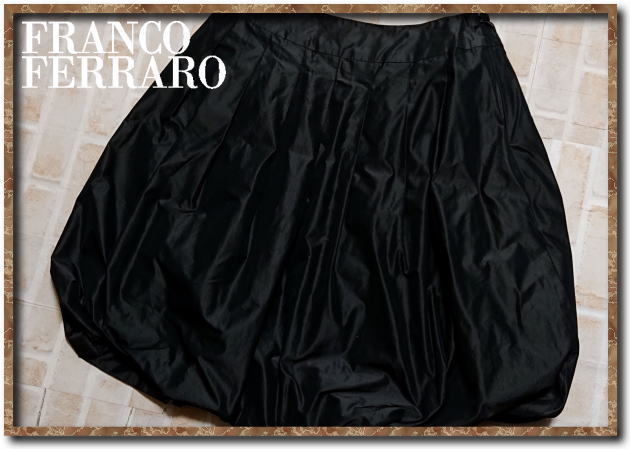 ☆FRANCO FERRARO フランコフェラーロ ポリエステルスカート 墨黒☆拍卖