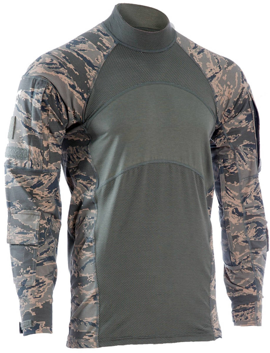 米空軍放出 2009 難燃性 MASSIF ABS エアーマン バトル シャツ size M ABU AFタイガーストライプ迷彩拍卖