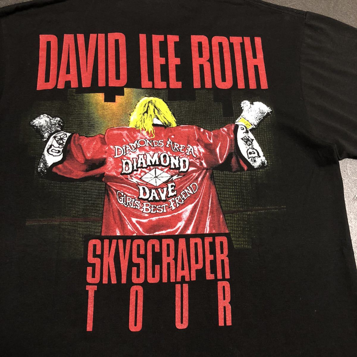 状態◎80s David Lee Roth デビットリーロス Van Halen ヴァンヘイレン USA製 ツアー Tシャツ 88年 M 80s ロック バンド T tシャツ 90s拍卖