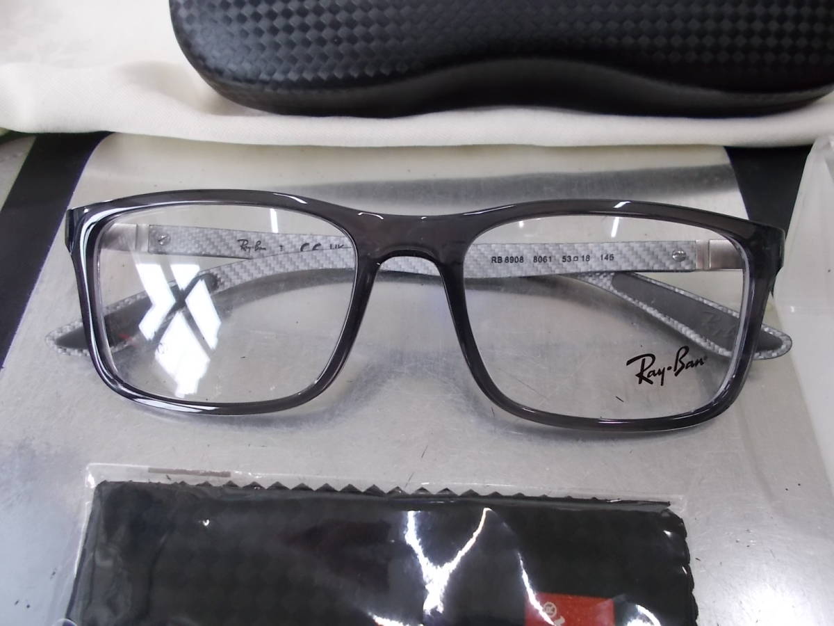 レイバン RayBan カーボンテンプル 眼鏡フレーム RB8908-8061-53 お洒落拍卖
