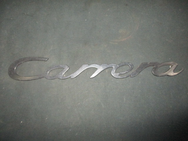 ■ポルシェ 911 カレラ Carrera」エンブレム 中古 257mm 部品取あり バッジ マーク ロゴ デカール トランク 997 送料140円定形郵便■拍卖