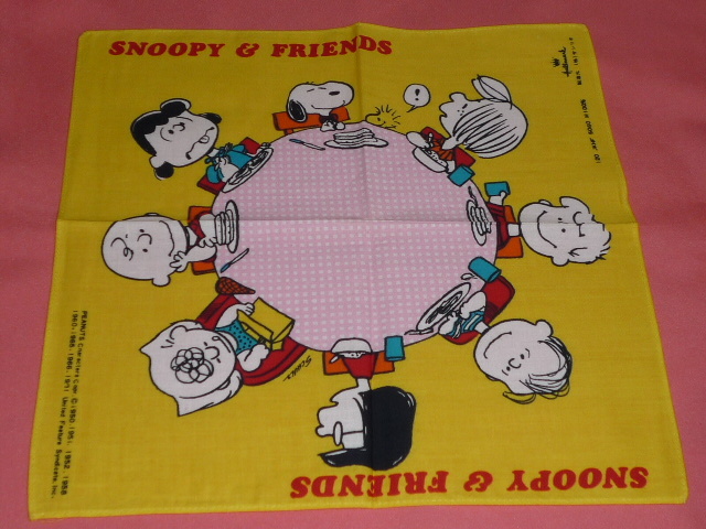 激レア! レトロ スヌーピー キャラクター ハンカチ ☆拍卖