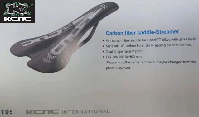 ◆ KCNC ◆CARBON-FIVER-SADDLE-STREAMER UD-MATTE w/DesignArtDecal カーボンファイバーサドルストリーマーウィズ デザインアートデカール拍卖