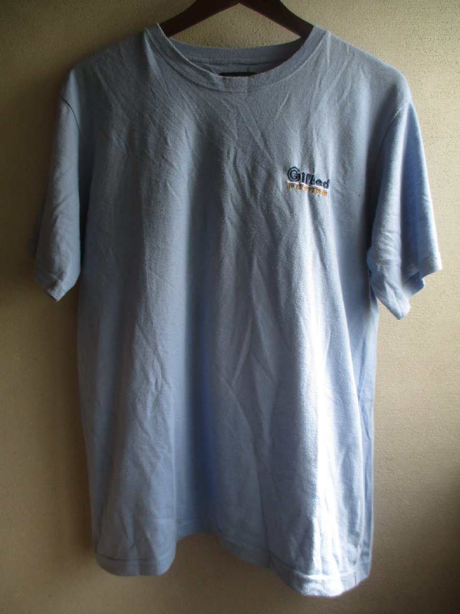 【SCHEMA】 Tシャツ メンズ サイズ:M 色:ライトブルー 身丈:66 身幅:48 肩幅:43/CAL拍卖