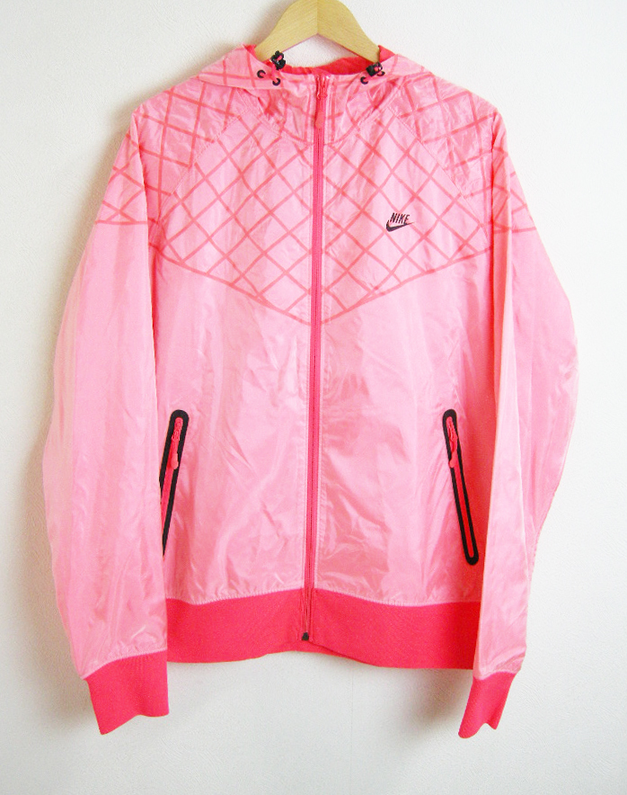 未使用タグ付き■NIKE【ナイキ】蛍光 ピンク ランニング ジャケット XL ウインドブレーカー ウォーキング拍卖