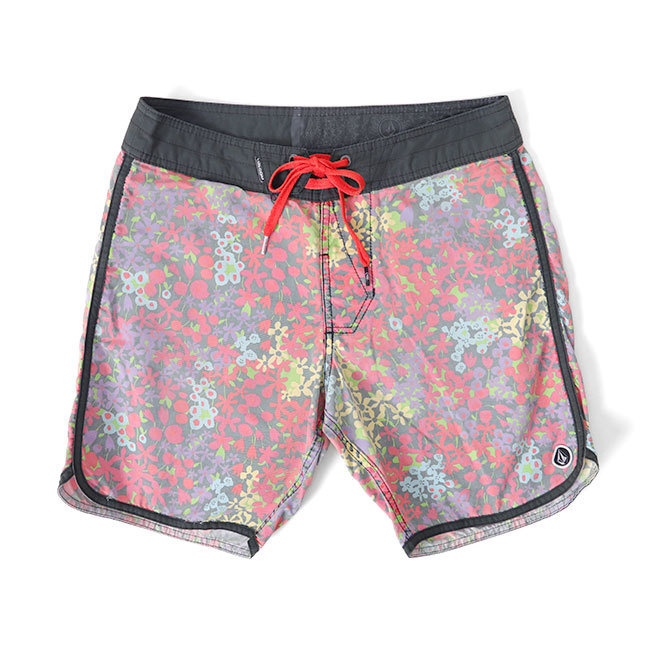 古着 VOLCOM ボルコム フラワーグラフィック スイムショーツ A0821414 W28 総柄 ショートパンツ 水着 メンズ拍卖