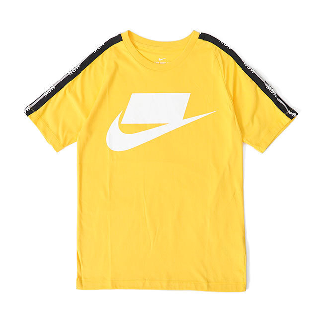 古着 NIIKE ナイキ NSW 袖ライン ロゴ Tシャツ AV9959-741 M 黄 半袖Tシャツ メンズ拍卖