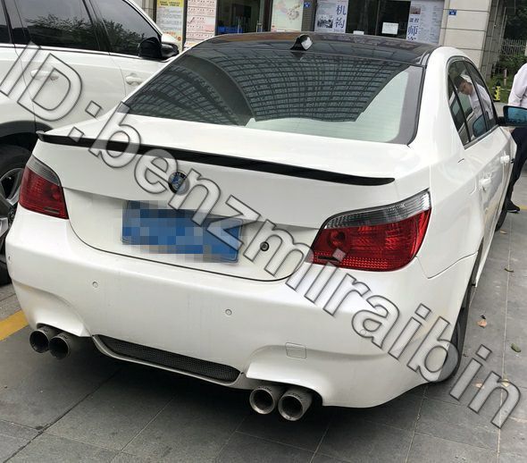 シルバー、ホワイト、ブラック BMW M5 E60スポイラー 2006-2010 520 525li 528li ABS 車 リア ウイング プライマー カラー リア スポイラー拍卖