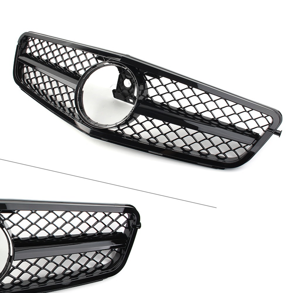 送料無料 メルセデスベンツ W204 C300 C350 Cクラス 2008-2014 フロント アッパーグリル プラスチック拍卖