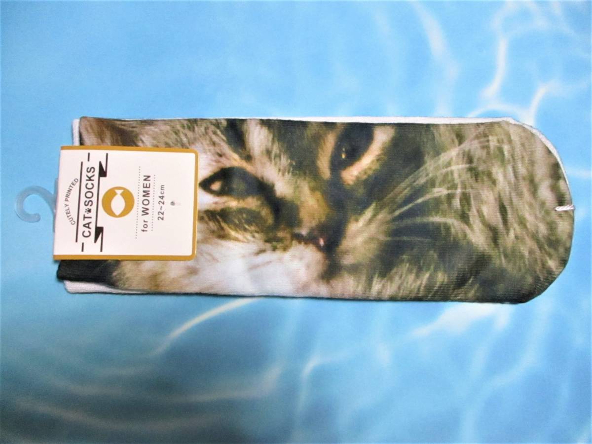 即決【 ねこ 靴下 22~24㎝ 】ネコ 猫 ソックス くつ下 b拍卖