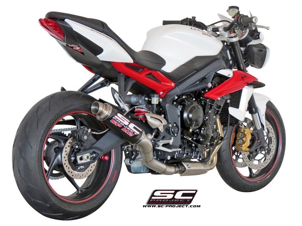 【国内在庫】SC-PROJECT SCプロジェクト GP M2スリップオンサイレンサー TRIUMPHトライアンフ STREET TRIPLE 675 / R / RX '13-16 マフラー拍卖