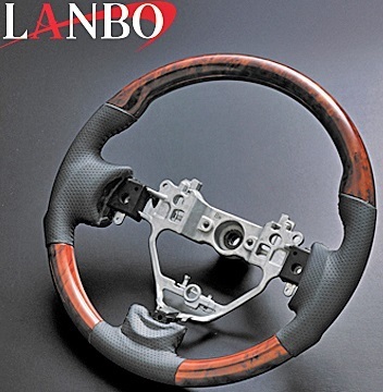 【M's】スズキ エブリィ ワゴン(DA17W)LANBO ガングリップタイプ コンビステアリング(茶木目調)/SUZUKI EVERY WAGON ランボ ハンドル拍卖