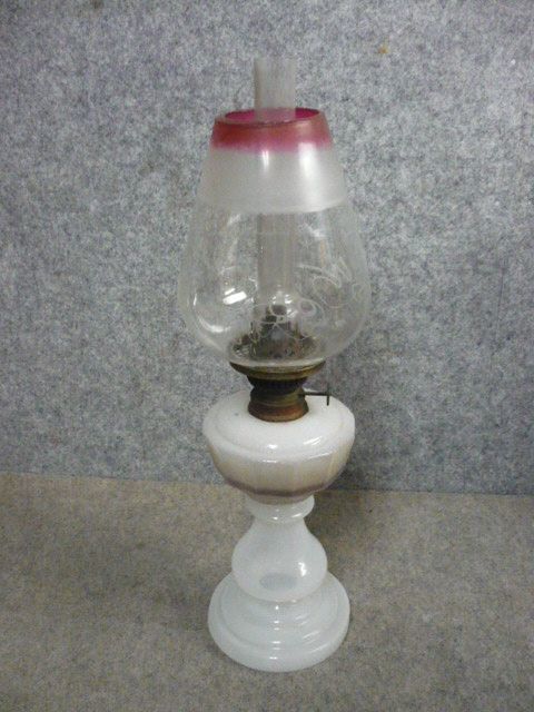 【政】31086 アンティーク置きランプ レトロ シェード 明治 大正拍卖