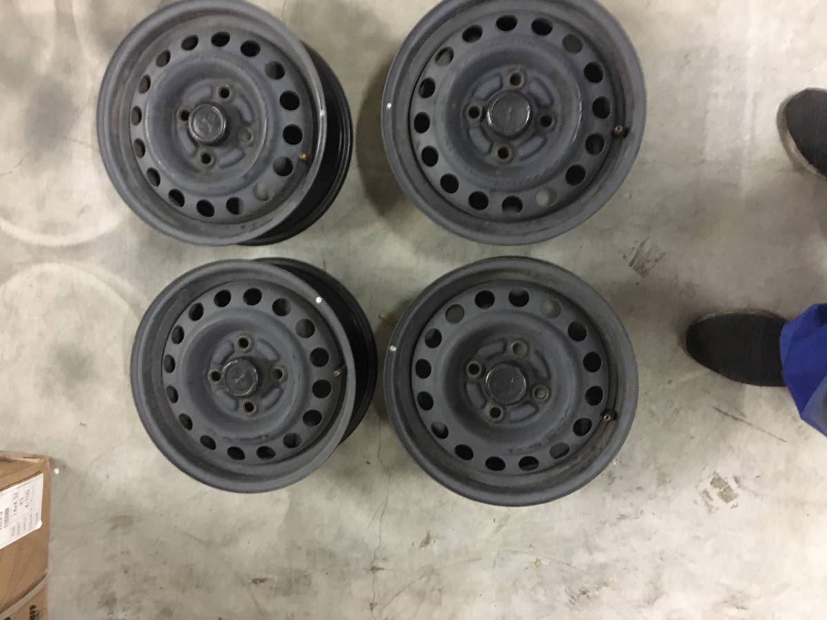 希少 三菱純正 13インチ 5J 100 三菱マークキャップ付 旧ミニキャブ等に流用 Kトラ K箱 鉄 てっちん 福岡 北九州 直方拍卖