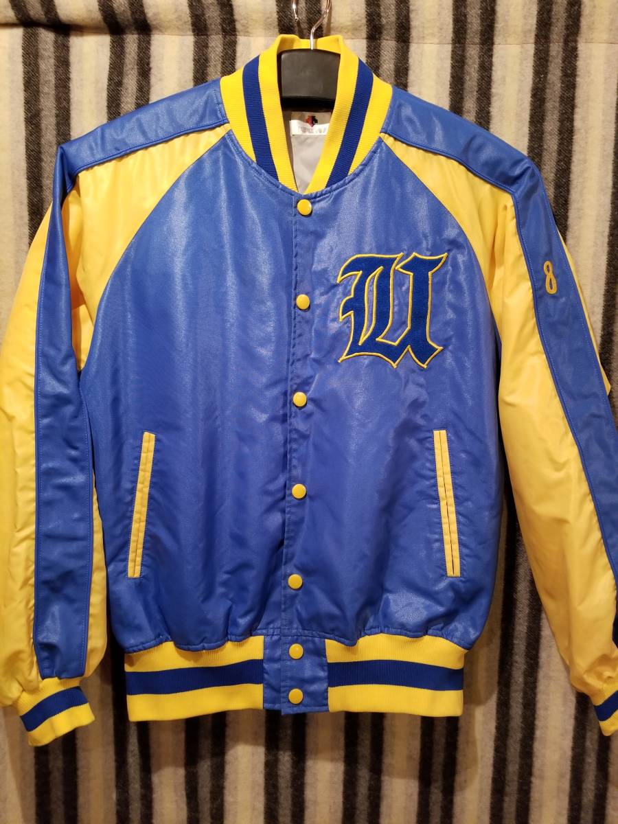 古着 アメカジ ジャケット(Lサイズ)ナイロンジャンパー スタジャン スカジャン ベースボール拍卖