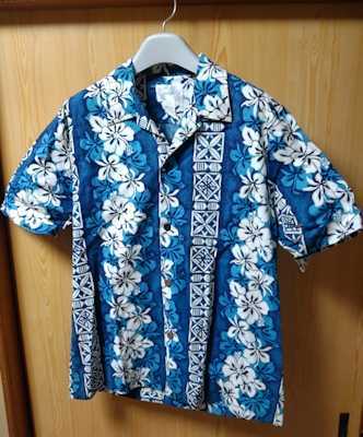 美品 アロハシャツ ハワイアンシャツ MADE in Hawaii 柄シャツ アメリカ Mサイズ 大きめ ハワイ ワイキキ 夏拍卖