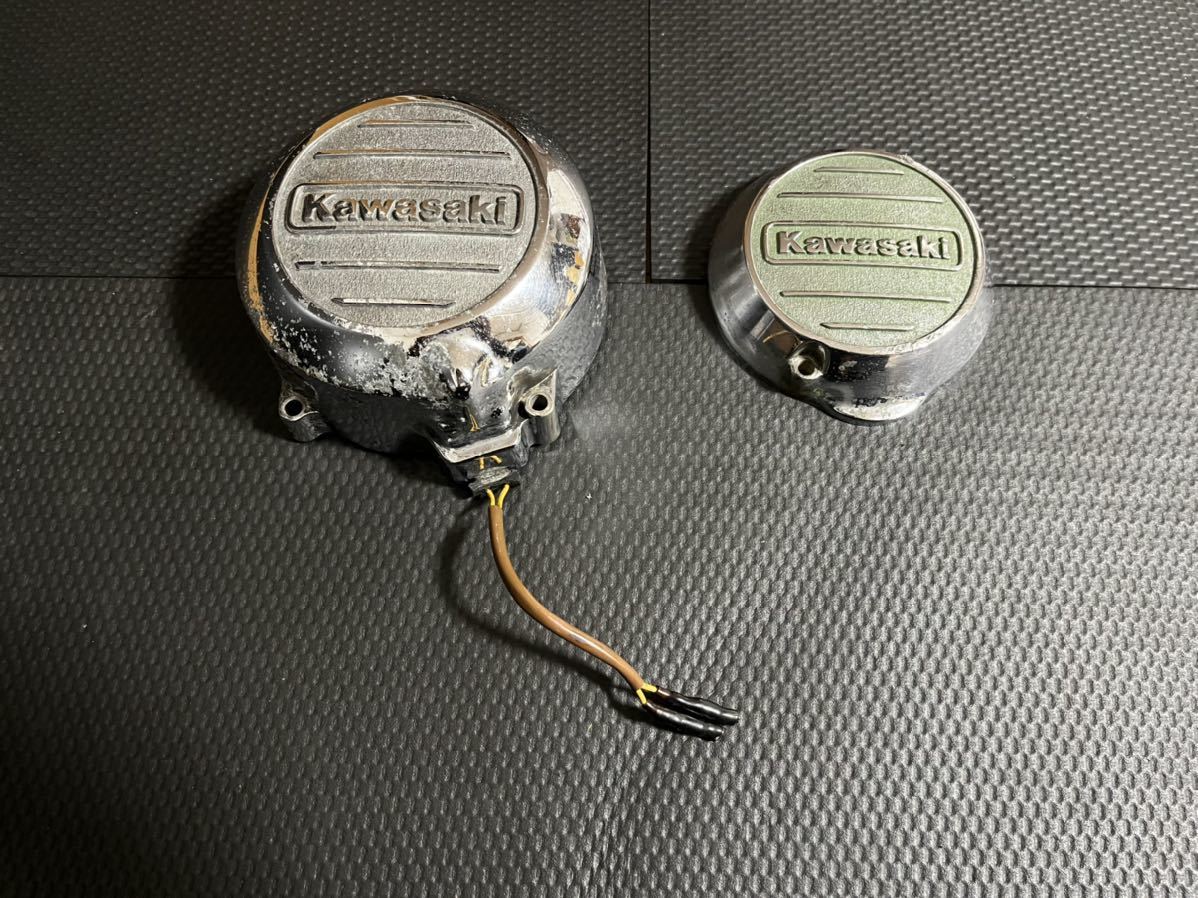 Z400FX 超人気!! 当時物 純正 ジェネレーターカバー ポイントカバー セット!! ダイナモ ゼファー400 GPZ400F Z400GP beetカフェ キジマ拍卖