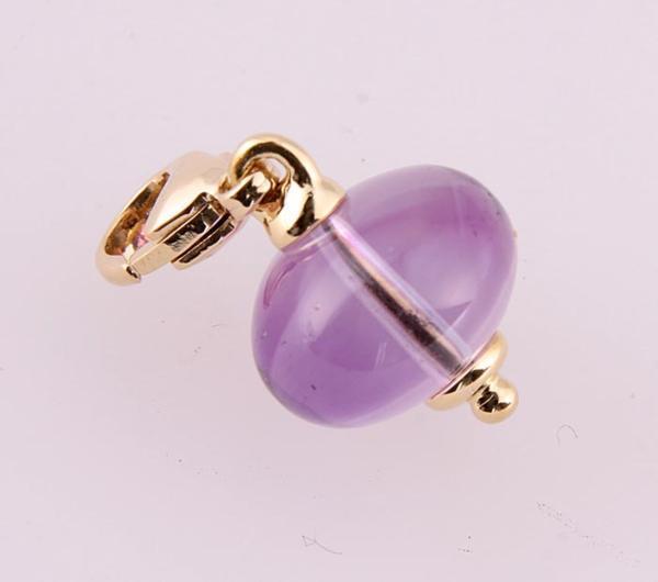 《質屋出品》TIFFANYティファニー★k18天然アメシストチャーム★C-3445拍卖
