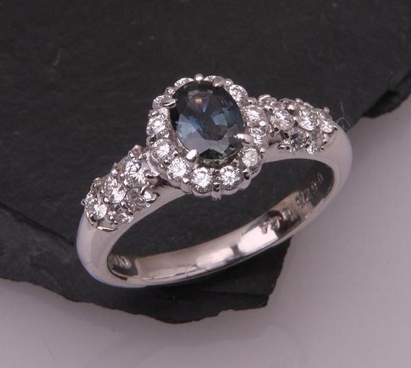 《質屋出品》Pt900★カラーチェンジサファイア0.623ctリング★C-1613拍卖