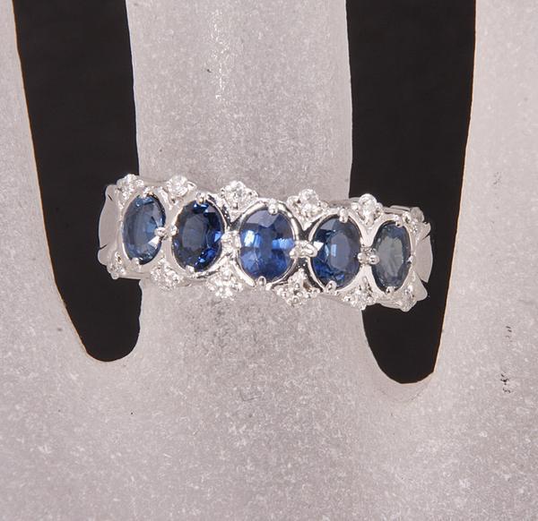 《質屋出品》Pt900★天然サファイア1.25ctデザインリング★k-3507拍卖