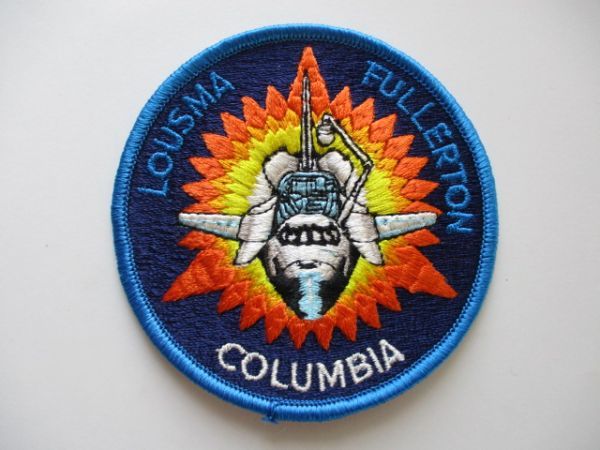【送料無料】80s NASAスペースシャトル『STS-3』コロンビア号COLUMBIA刺繍ワッペン/パッチUSAアップリケ宇宙飛行士ロケットJAXA宇宙船 U4拍卖