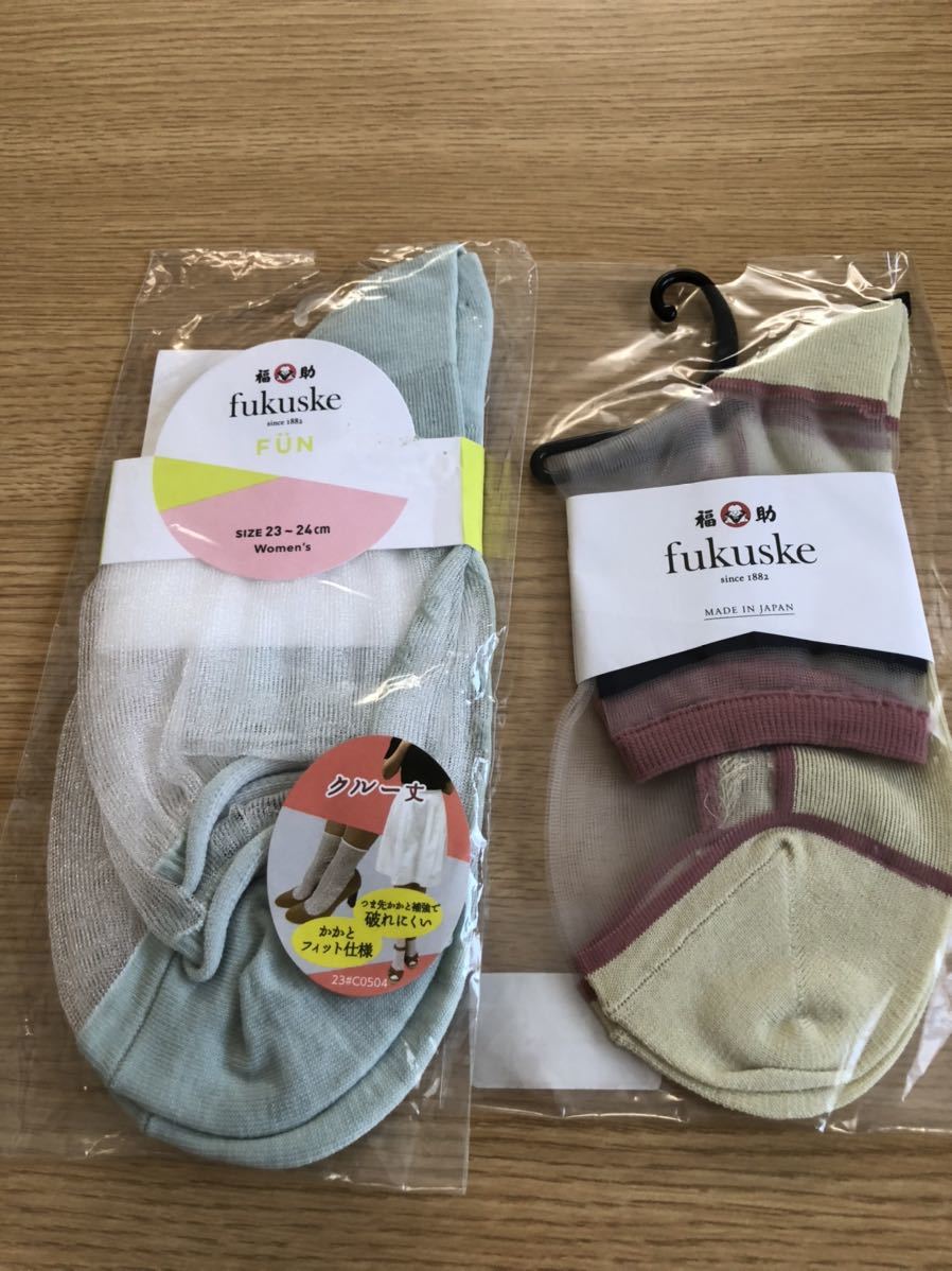 福助 シースルー 2色 2足セット 新品拍卖