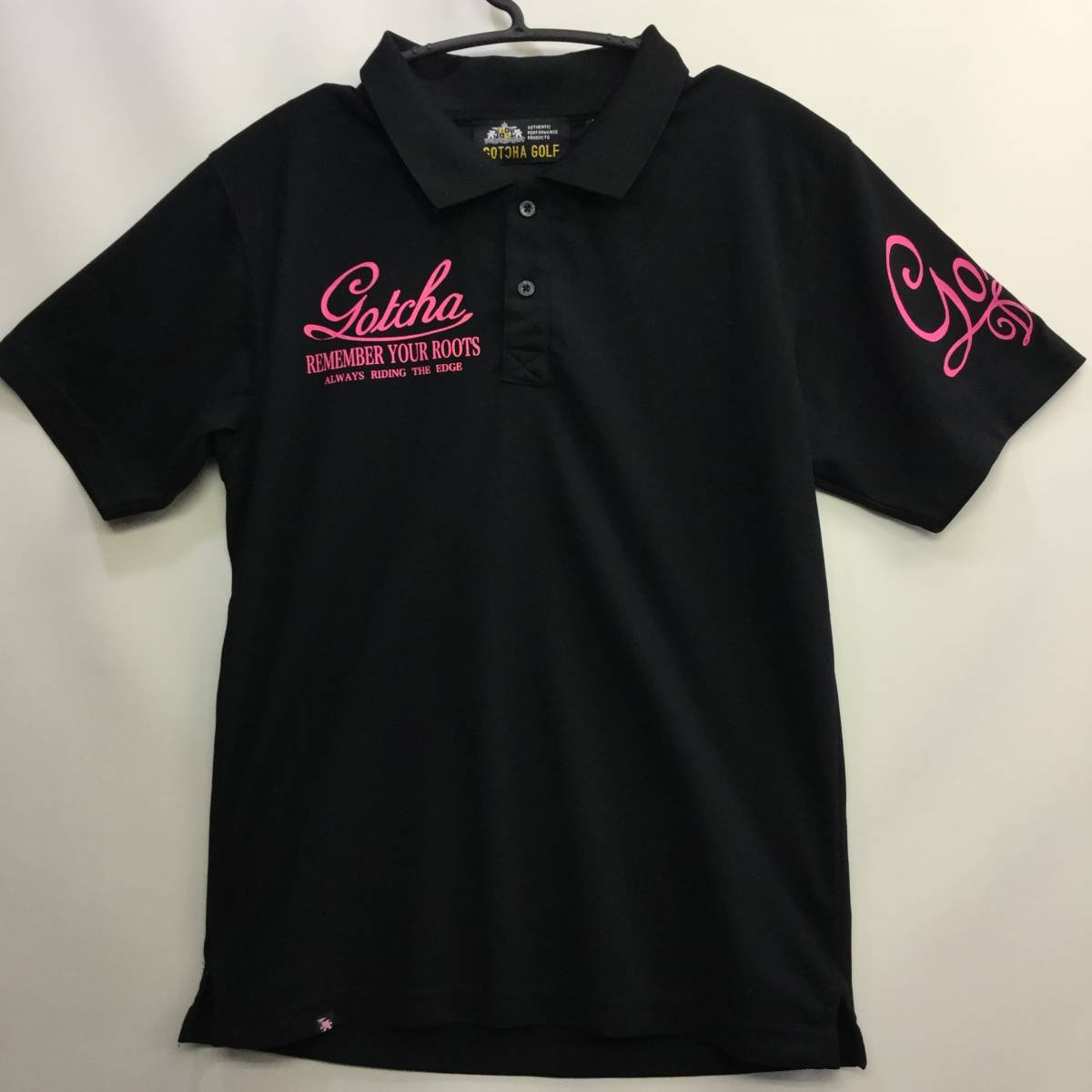 GOTCHA GOLF ガッチャゴルフ ブラック ポロシャツ Mサイズ拍卖