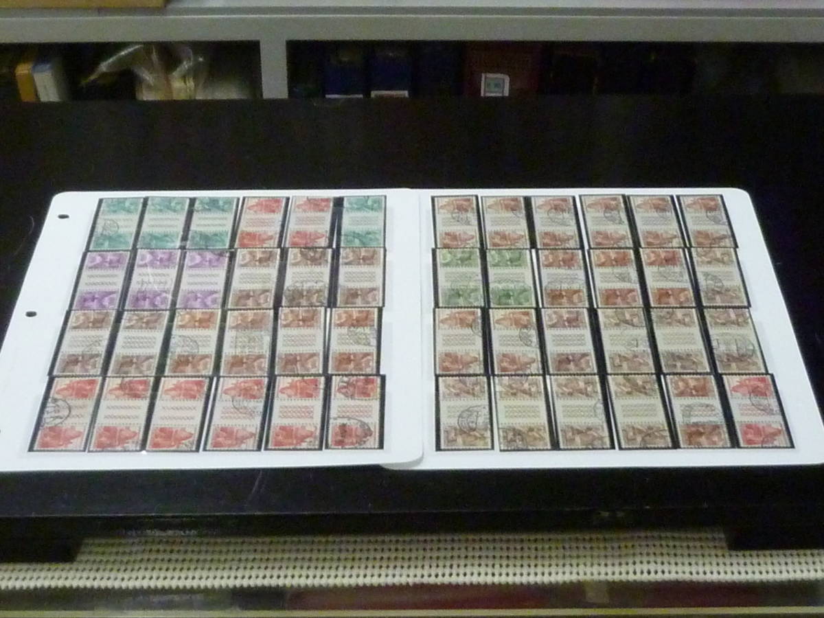 22SE S №26 スイス切手 1936-42年 SC#220a~ ガッターテートペッシュペア バラエティー 計48点 2リーフ 使用済拍卖