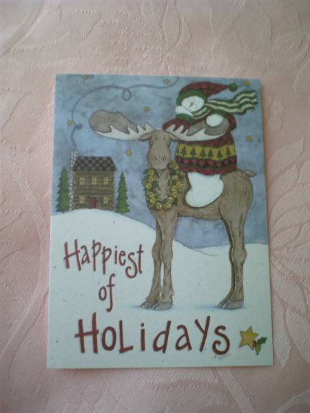 Legacy Deb Strainミニメーセージカード 3枚組♪トナカイ拍卖